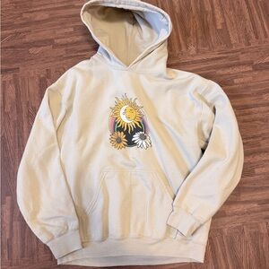 Beige Graphic Hoodie for women
